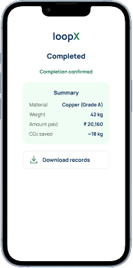 loopX app screen 6